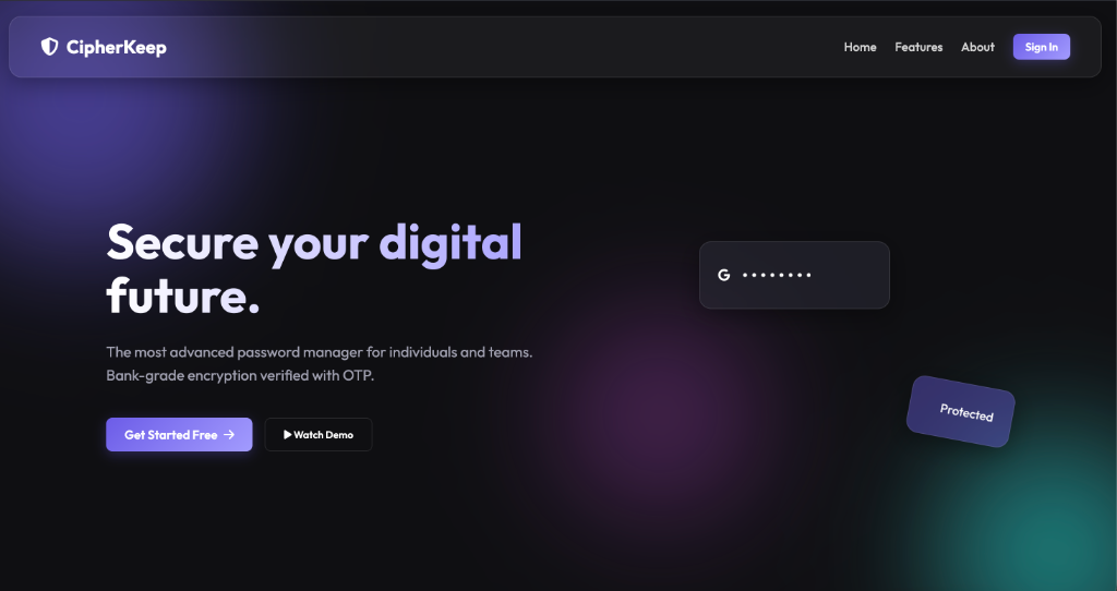 CipherKeep Dashboard