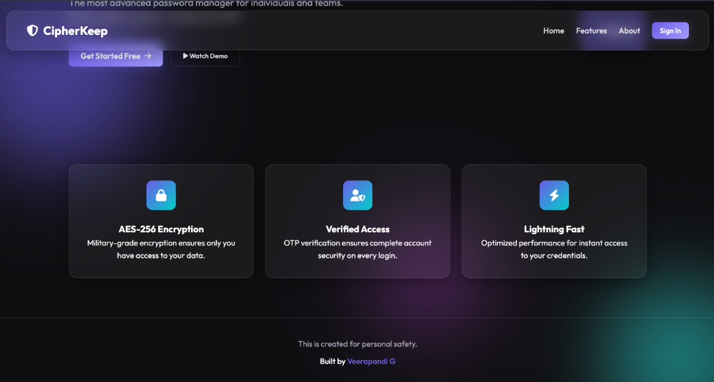 CipherKeep Security Overview