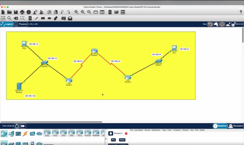 Packet Tracer Network Topology