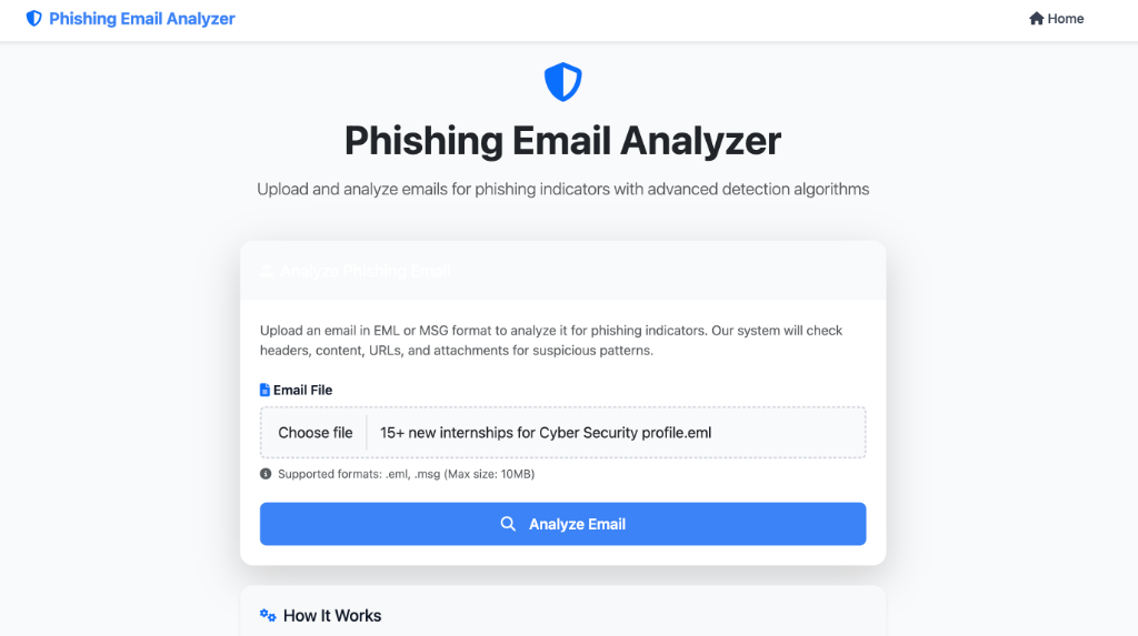 Email File Upload Interface